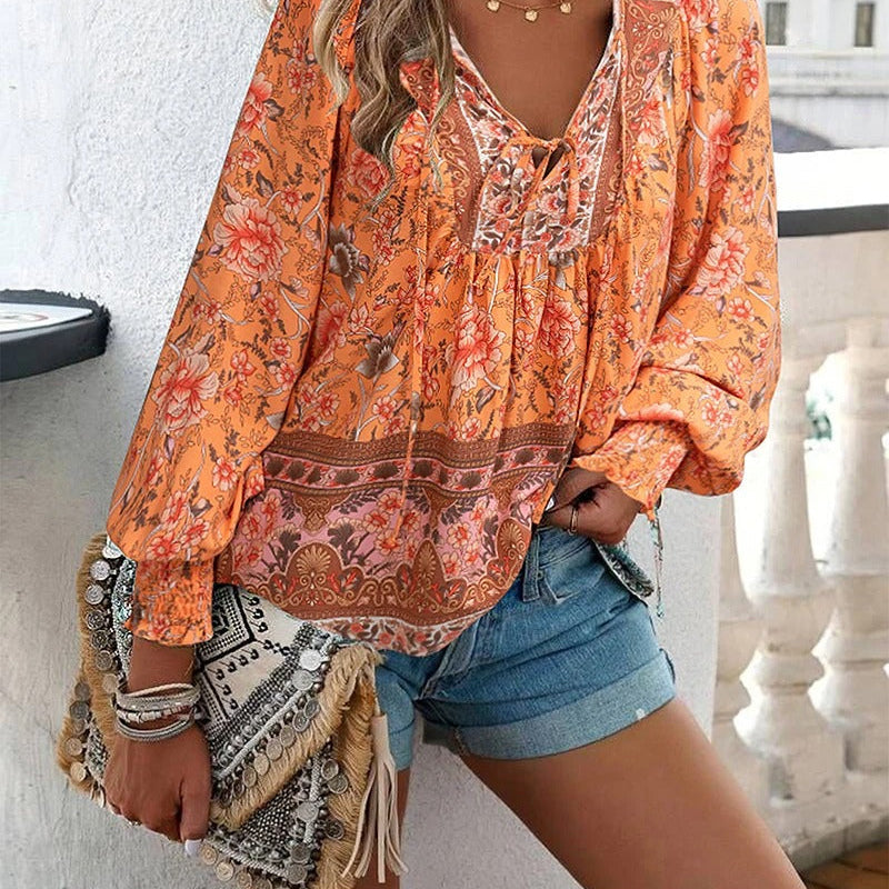 Arya - Blusa Elegante com Flores