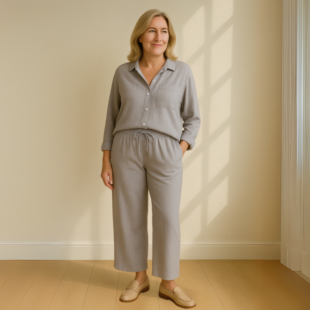 Yvonne™ | Conjunto de 2 peças - Blusa & Calças largas