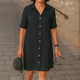 Ria™ | Elegante vestido longo estilo camisa