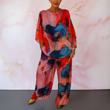 Moniek™ | Conjunto de Senhora em Satin de Duas Peças