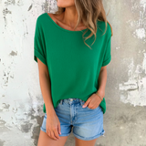 Diana™ | Blusa Elegante com Decote Redondo