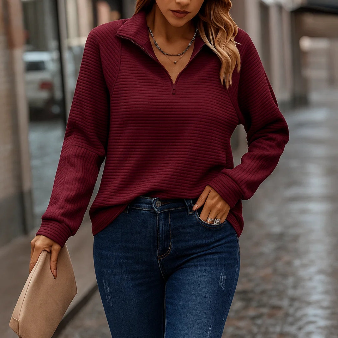 Elisa™ | Pullover Elegante com Decote em V para Mulheres