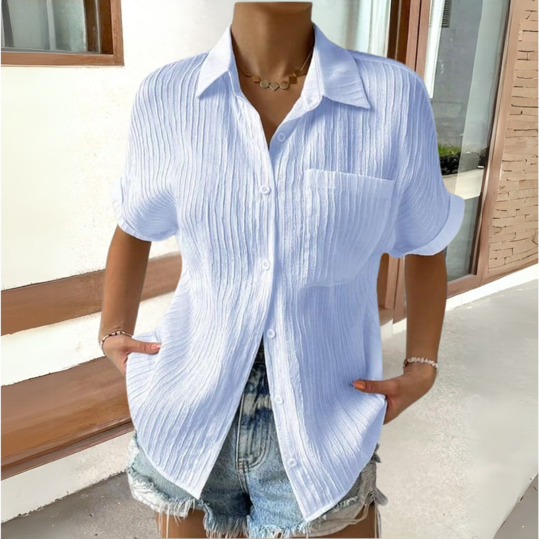 Anneke™ | Blusa Elegante com Colarinho de Camisa