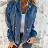 Ella™ | Casaco de capuz em cordão com fecho éclair