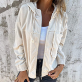 Ella™ | Casaco de capuz em cordão com fecho éclair