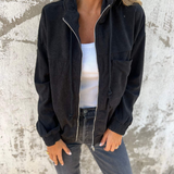 Ella™ | Casaco de capuz em cordão com fecho éclair