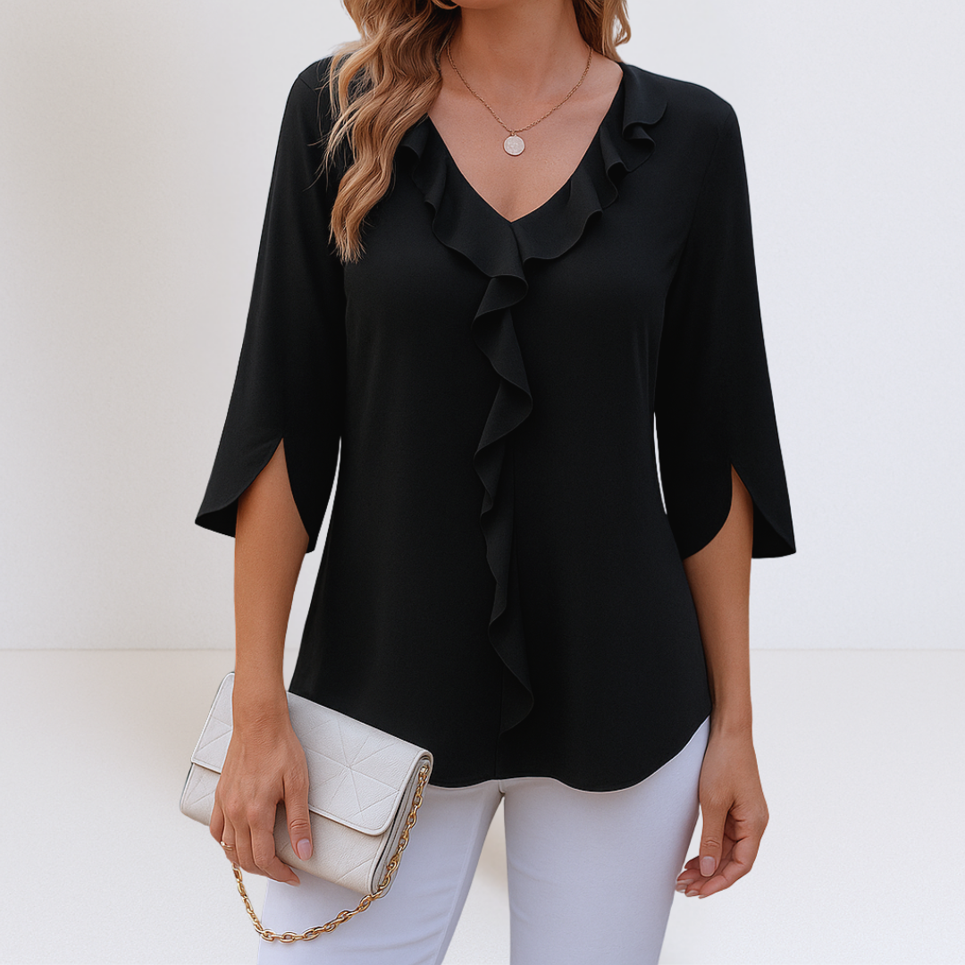 Maria™ | Blusa Casual com Decote em V