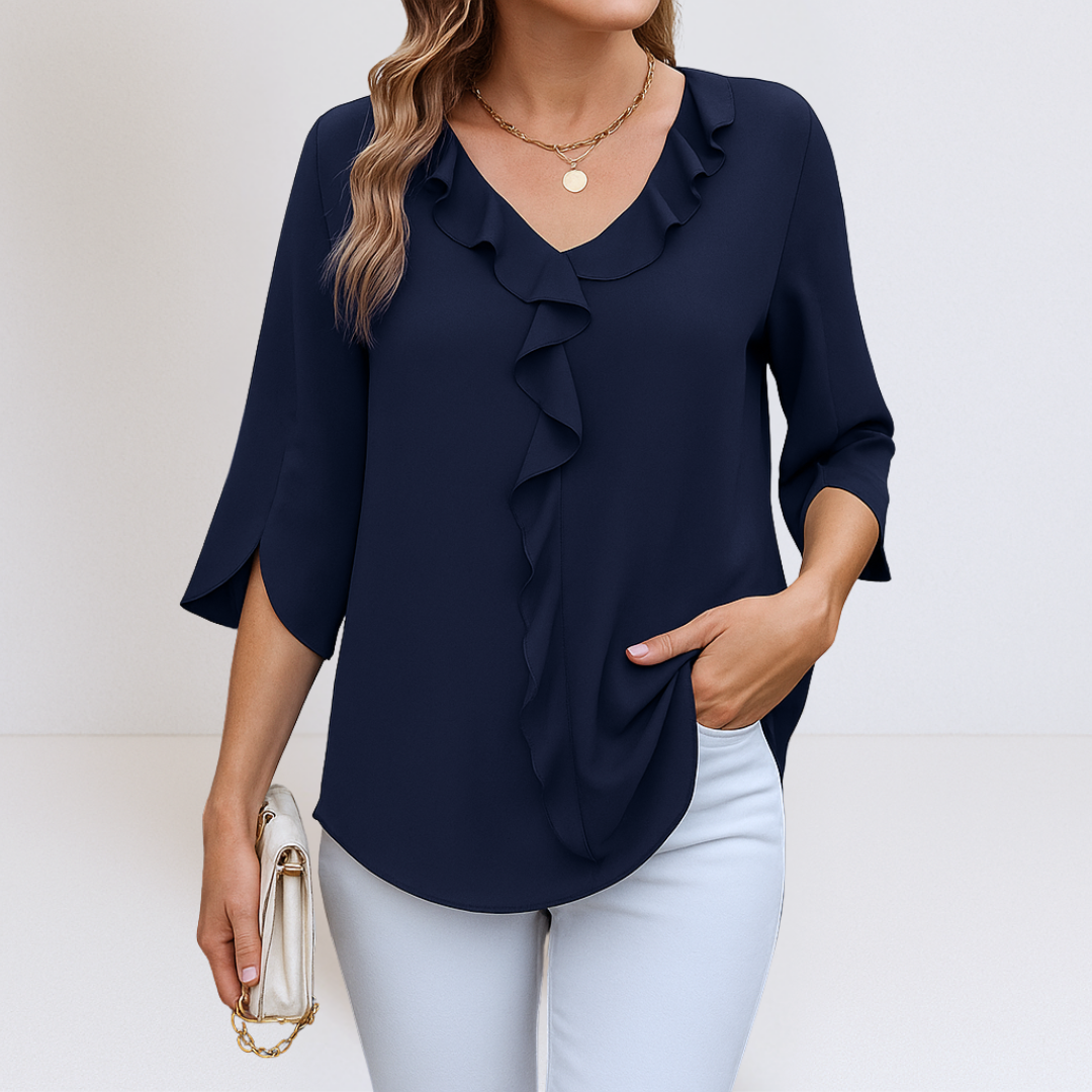 Maria™ | Blusa Casual com Decote em V