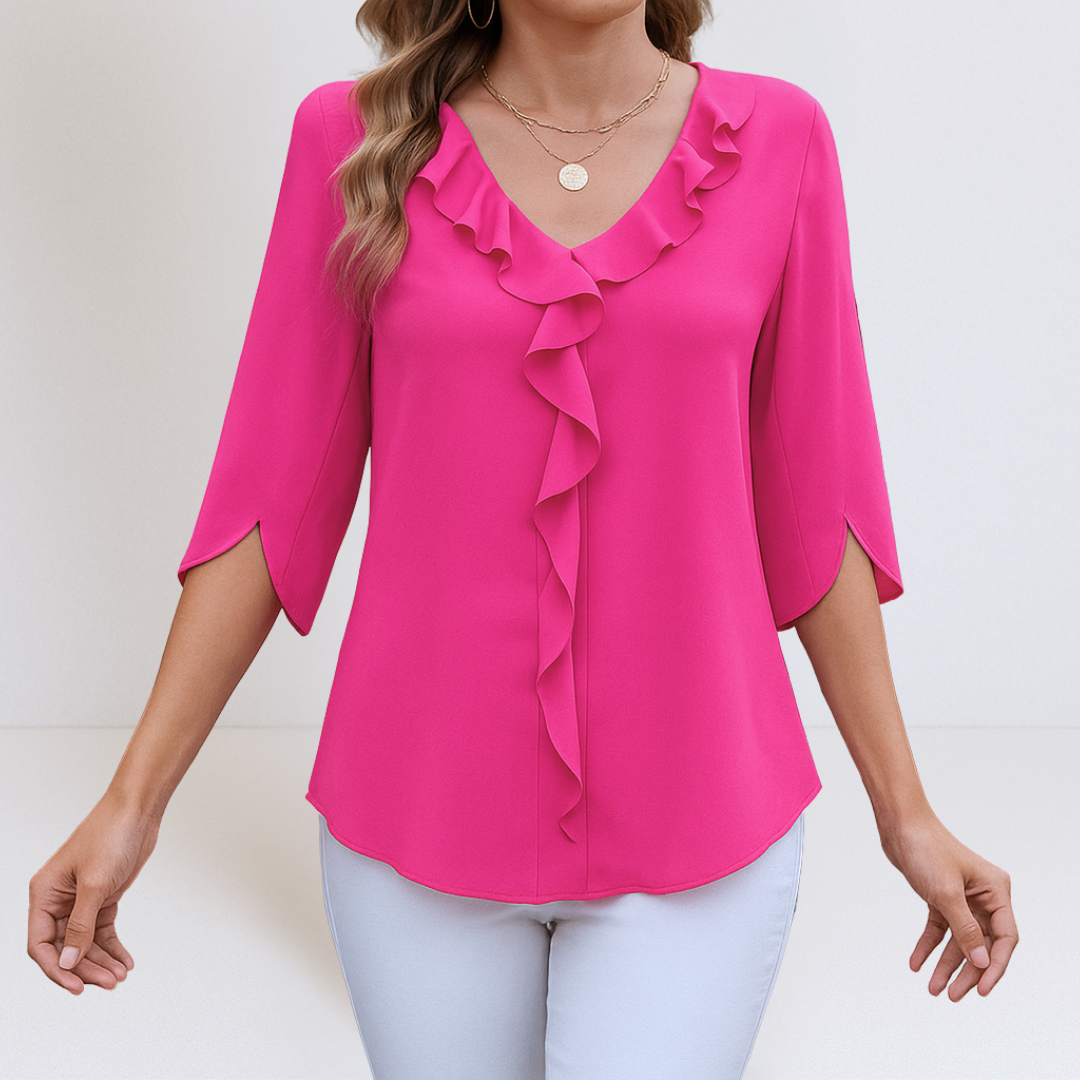 Maria™ | Blusa Casual com Decote em V