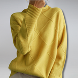 Ilse™ - Pullover de Gola Alta em Cashmere