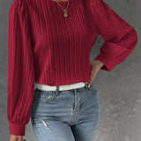 Bianca™ | Blusa Elegante com Mangas Lanternas Longas