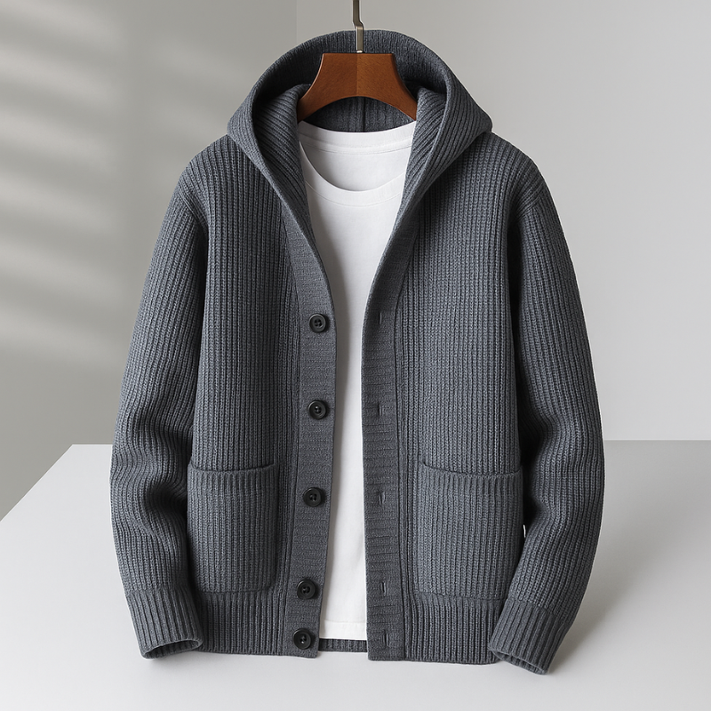 Rafael – Cardigan Elegante de Malha para Homens