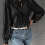 Bianca™ | Blusa Elegante com Mangas Lanternas Longas