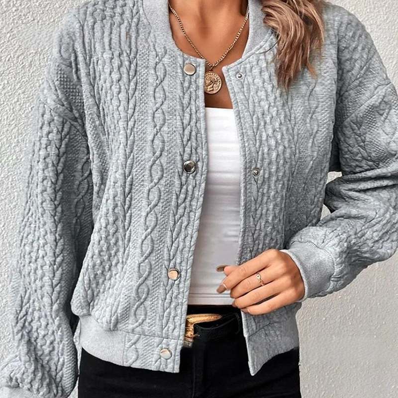 Lucille® | Elegante Cardigan de malha em tecido estruturado