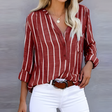 Monica™ | Blusa de Senhora Risca Trendy