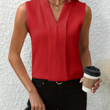 Annabel™ | Blusa Sem Mangas com Decote em V