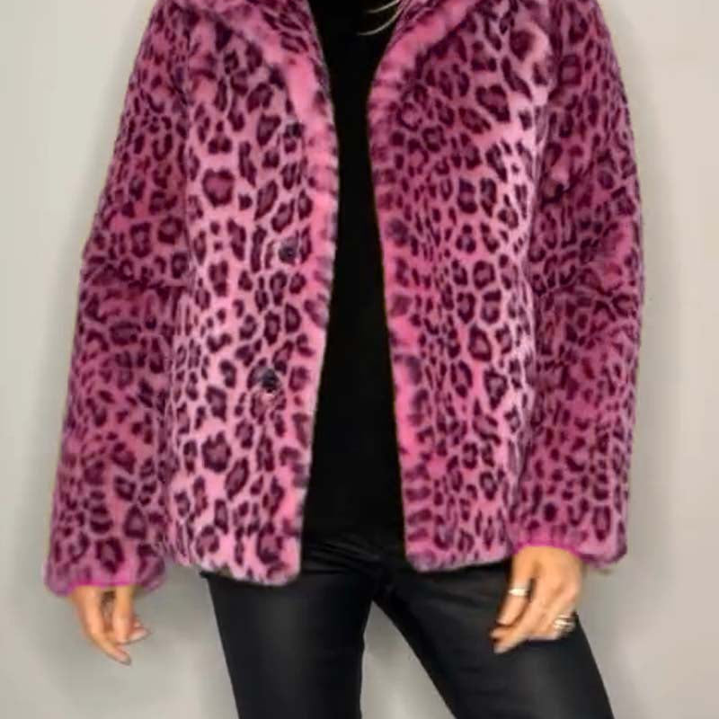 Graciela™ Casaco de Leopardo