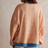 Anika™ | Pullover Listrado em Tamanho Grande