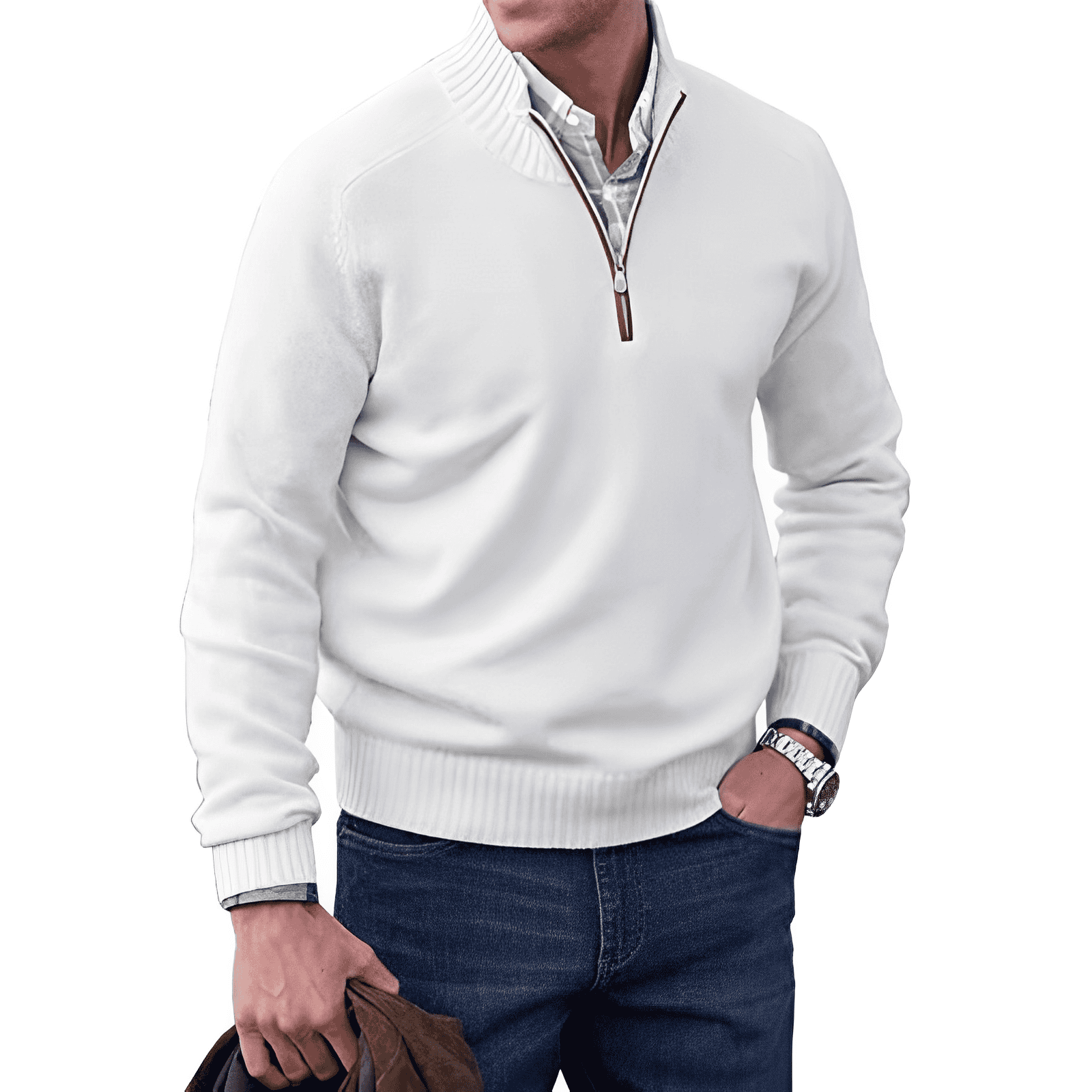 Theo™ | O Pullover Elegante com Zíper