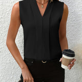 Annabel™ | Blusa Sem Mangas com Decote em V