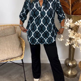 Janny™ | Blusa de Manga Longa Casual com Padrão Elegante