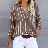 Monica™ | Blusa de Senhora Risca Trendy