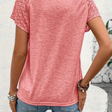 Nancy™ | Blusa Elegante com Decote Redondo e Mangas de Renda