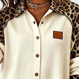 Maria™ – Blusa de manga comprida com padrão leopardo