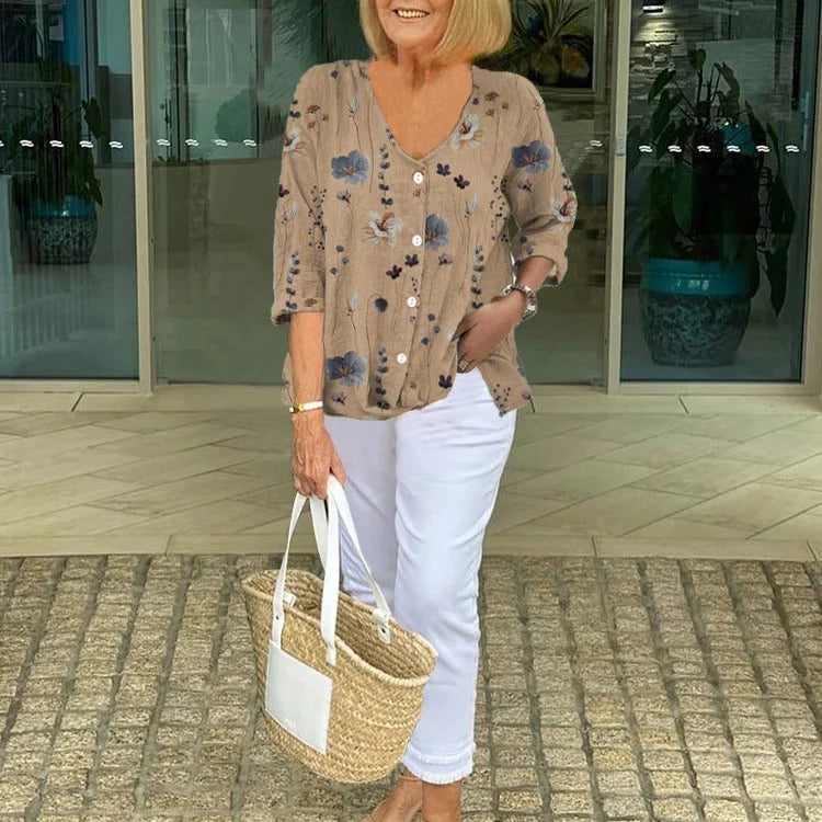 Marloes™ | Blusa Elegante com Flores