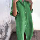 Melanie™ | Vestido Camisa Casual até ao Tornozelo em Estilo Ibiza