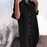 Melanie™ | Vestido Camisa Casual até ao Tornozelo em Estilo Ibiza