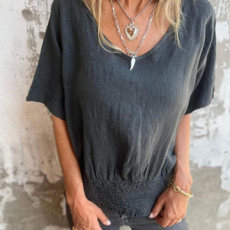 Marie™ | Blusa Casual em Estilo Ibiza com Decote em V