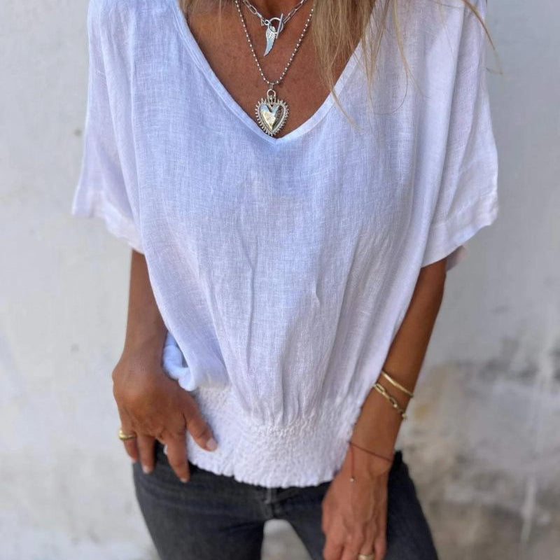 Marie™ | Blusa Casual em Estilo Ibiza com Decote em V