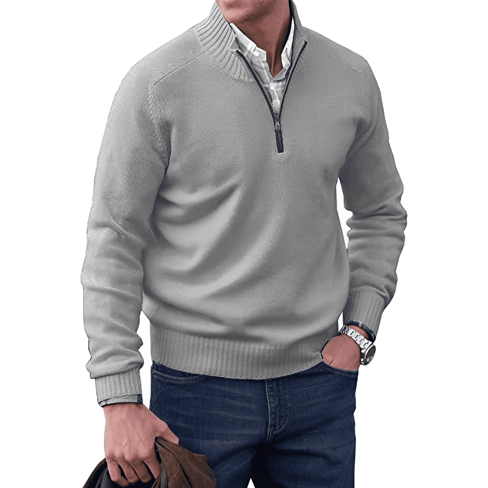Theo™ | O Pullover Elegante com Zíper