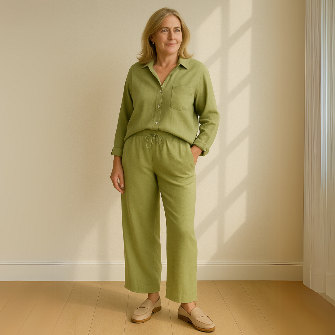 Yvonne™ | Conjunto de 2 peças - Blusa & Calças Largas