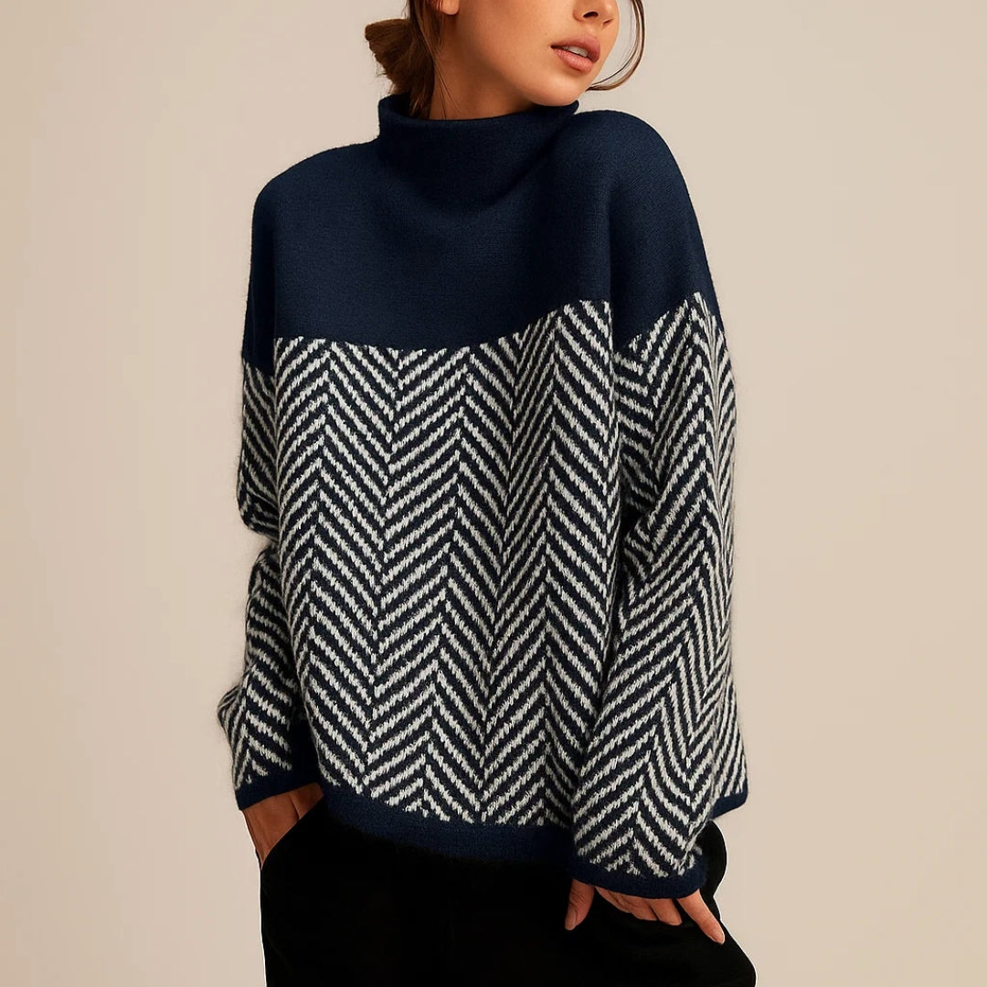 Stefanie™ | Sweater de Gola Alta Macio