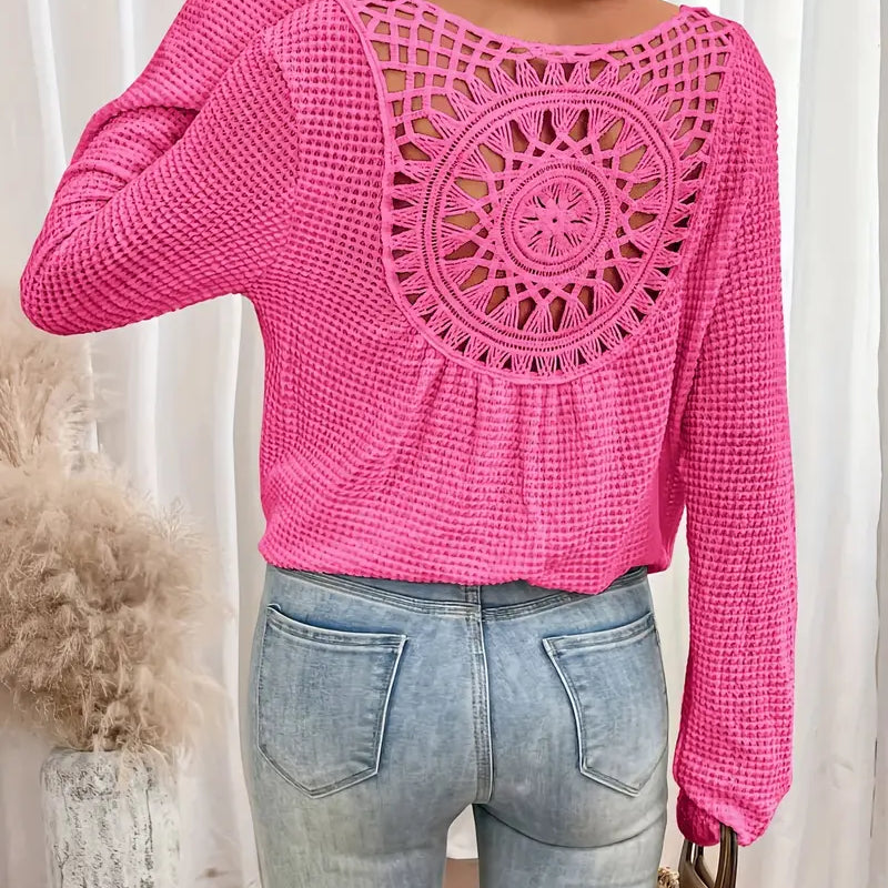 Wilma™ | Blusa Elegante em Estilo Ibiza com Decote em V