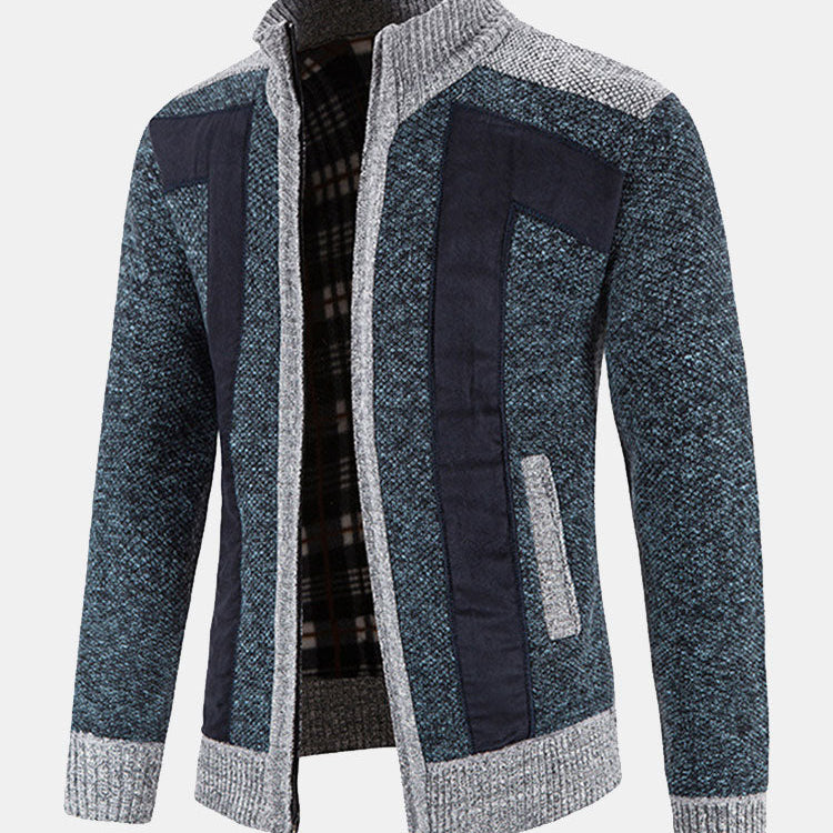 Camden | Sweater de Patches em Suede Sintético com Fecho