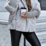 Casaco Bomber com Capuz para Mulheres