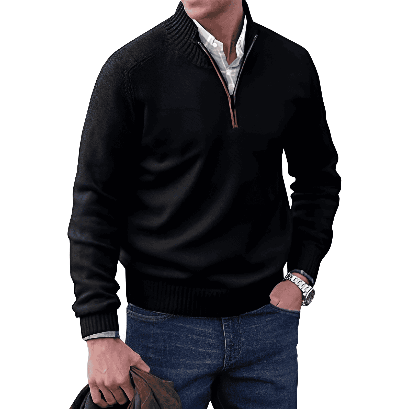 Theo™ | O Pullover Elegante com Zíper