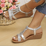 Trudy™ | Sandálias ortopédicas em estilo Ibiza com salto em cunha