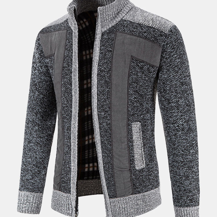 Camden | Sweater de Patches em Suede Sintético com Fecho