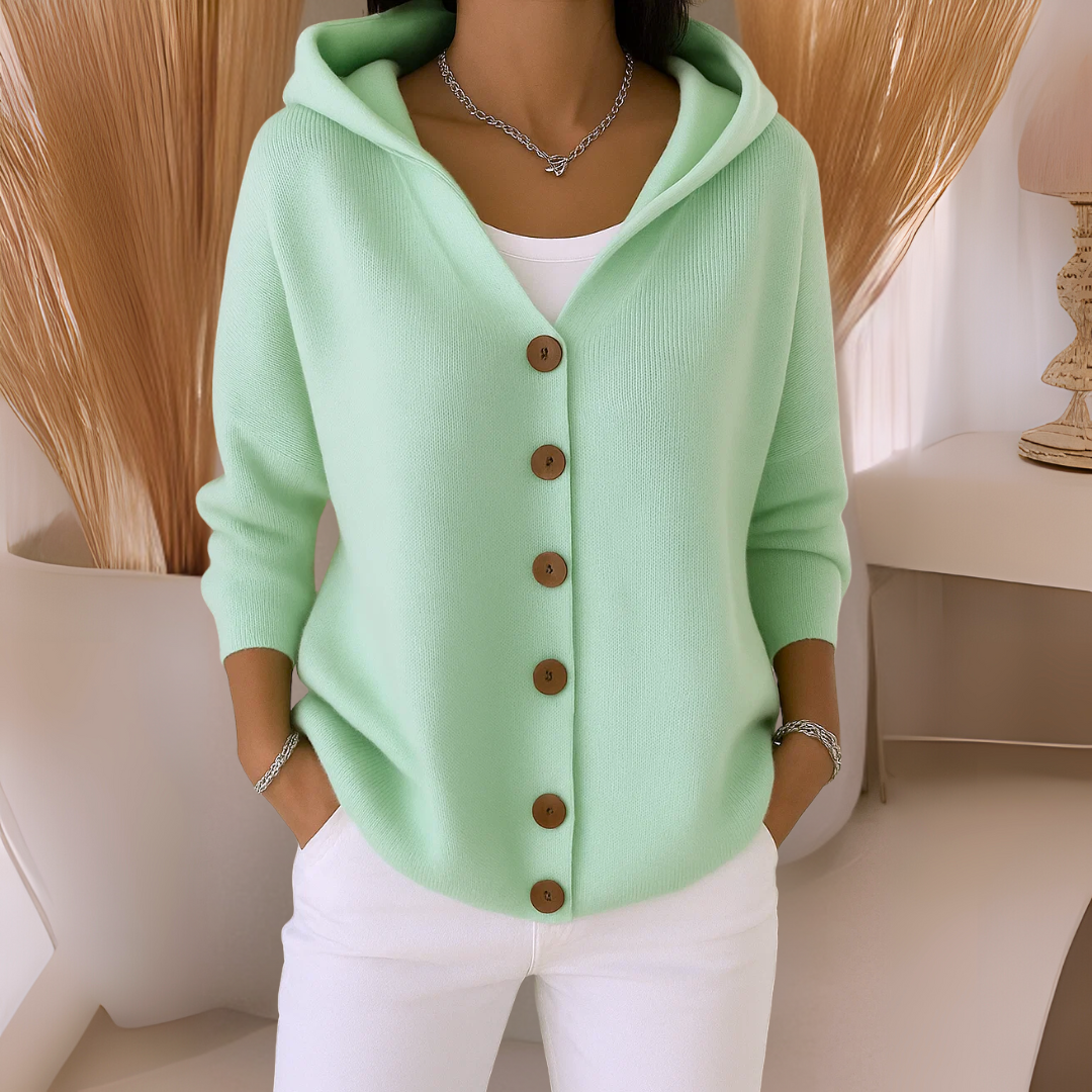 Felicia™ | Casaco de malha moderno com capuz