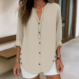 Lydia™ | Elegante blusa de linho riscada