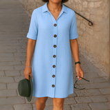 Ria™ | Elegante vestido longo estilo camisa