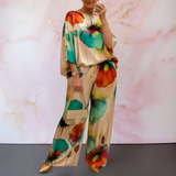 Moniek™ | Conjunto de Senhora em Satin de Duas Peças