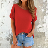Diana™ | Blusa Elegante com Decote Redondo
