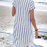 Martine™ | Elegante vestido de camisa riscado