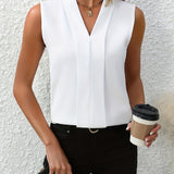 Annabel™ | Blusa Sem Mangas com Decote em V