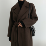 Joana | Casaco em lã com cinto